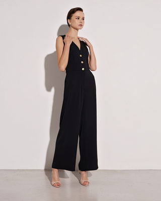 Jumpsuit sleeveless buttons