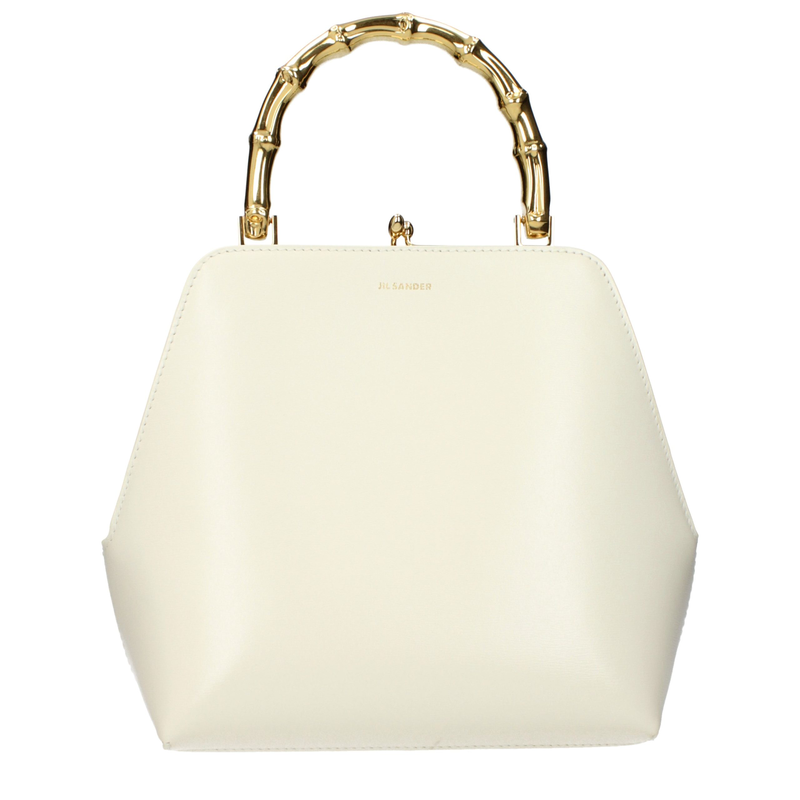 Beige leather handbag-null
