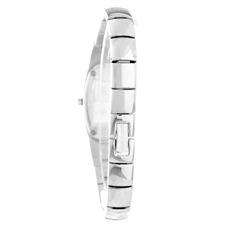 Gray stainless steel bracelet watch-null