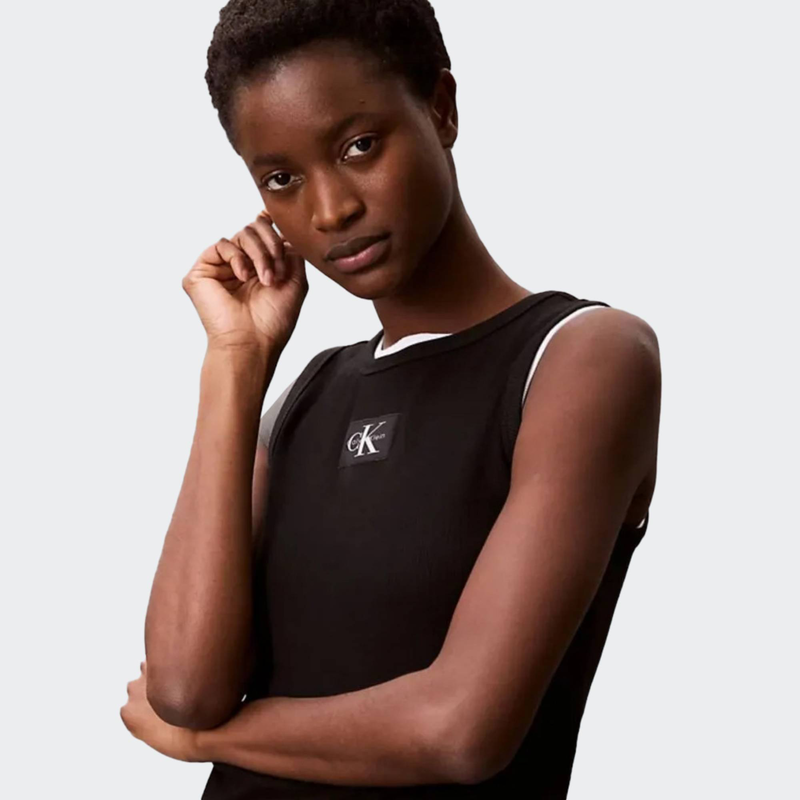 Woven label 2x2 cotton rib tee-null