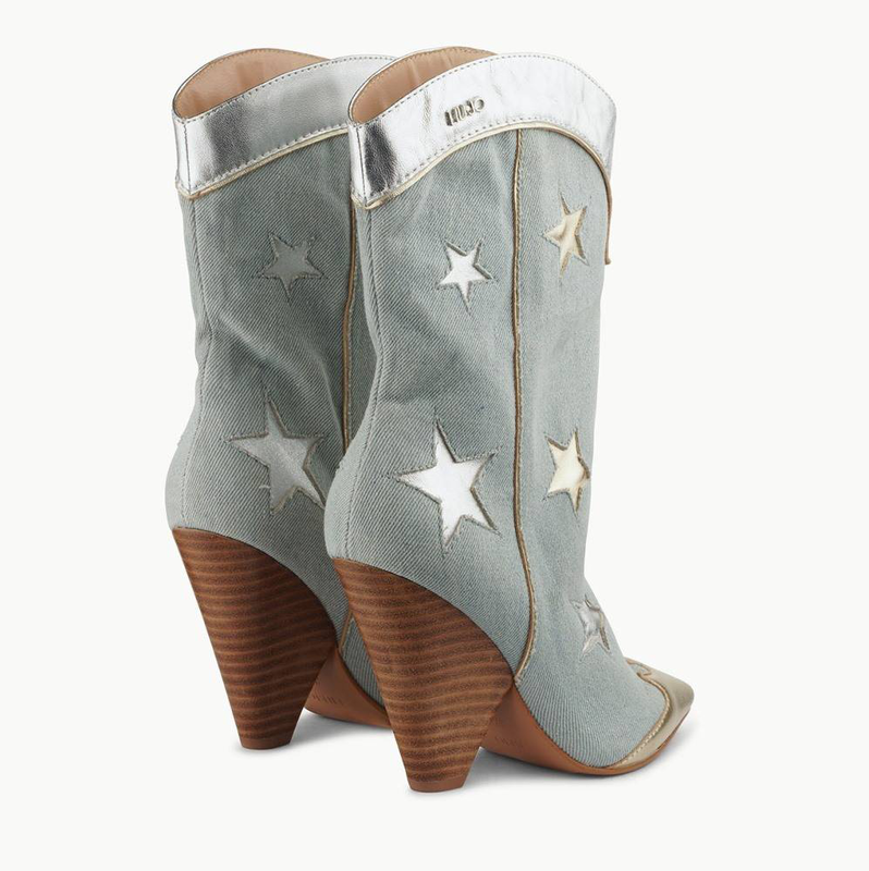 Guenda denim cowboy boots-null
