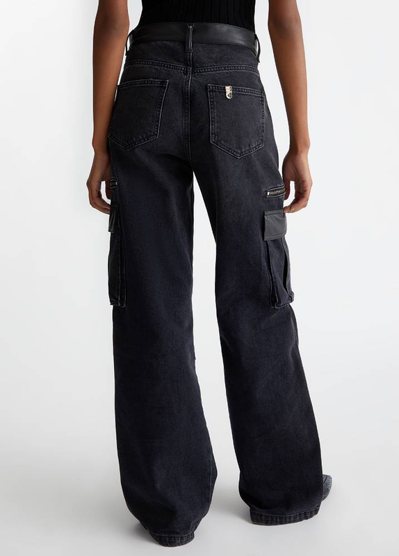 Product image: Flared cargo denim pants-null