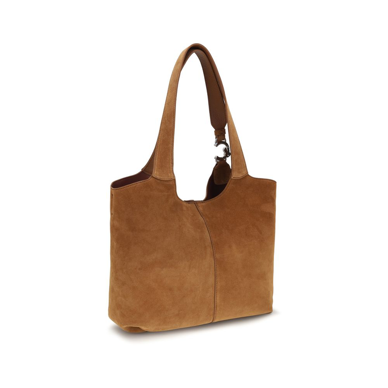 Brown calf leather bos taurus shoulder bag-null