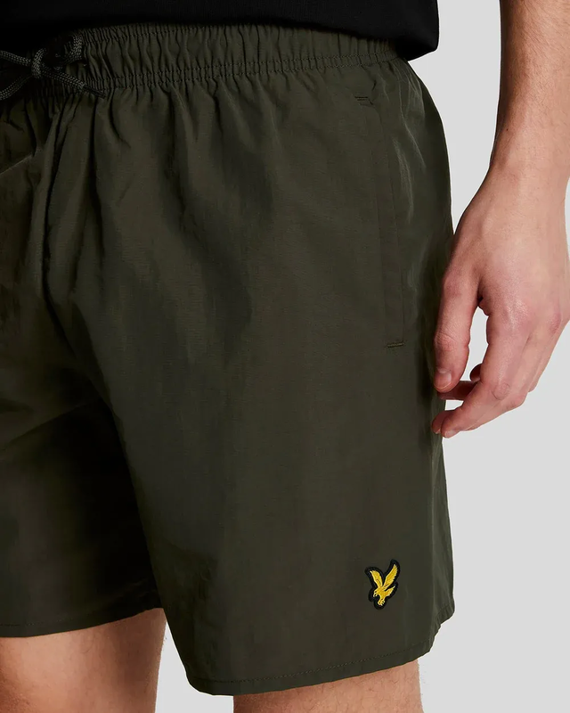 Plain swim short w485 olive-null