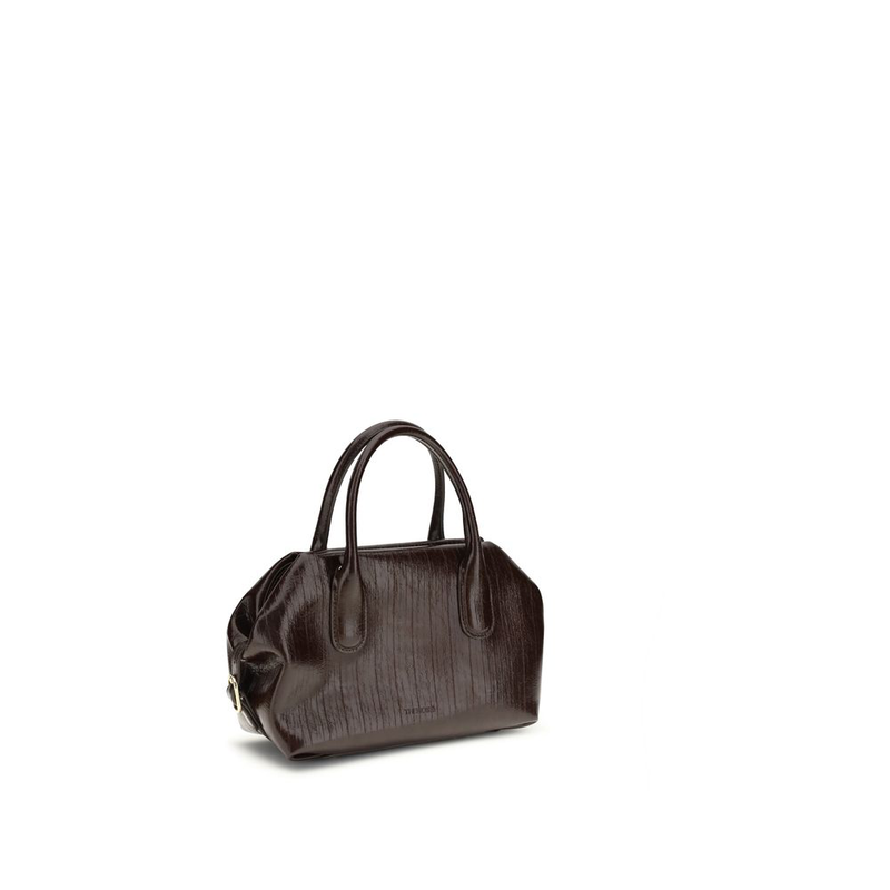 Brown polyethylene shoulder bag-null
