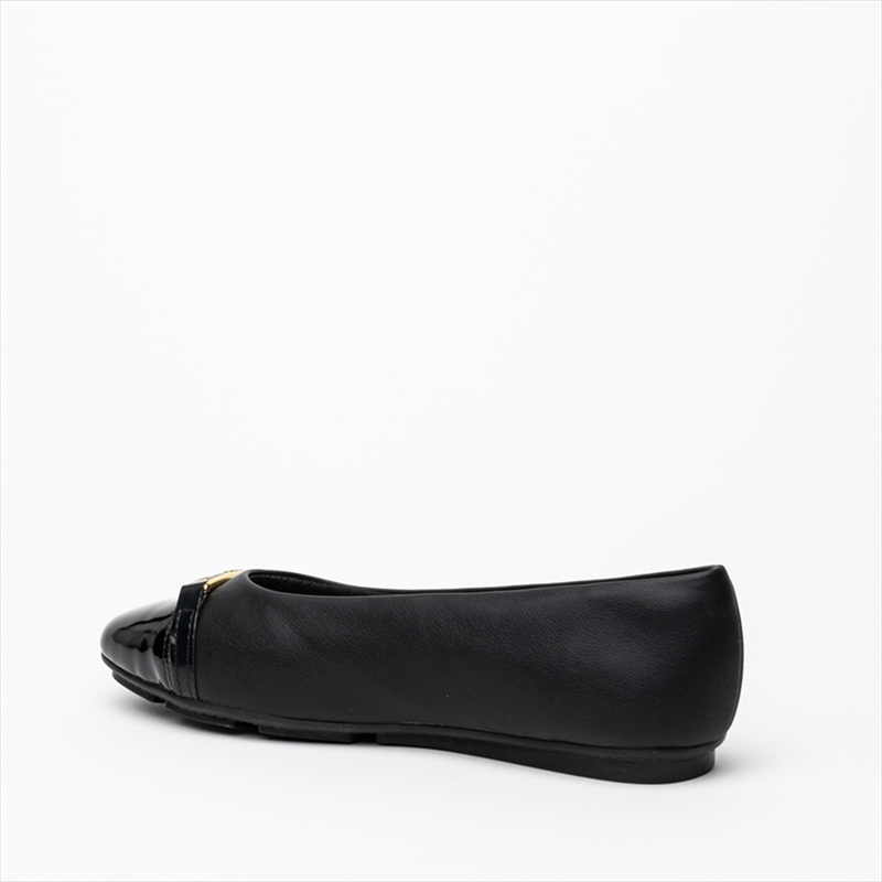 Piccadilly comfort ballet flat pumps with croc print detail-null