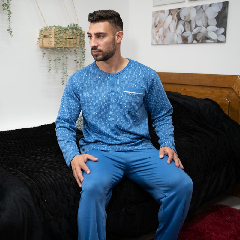 Mens pajamas in flanel fabric #2462 image number null