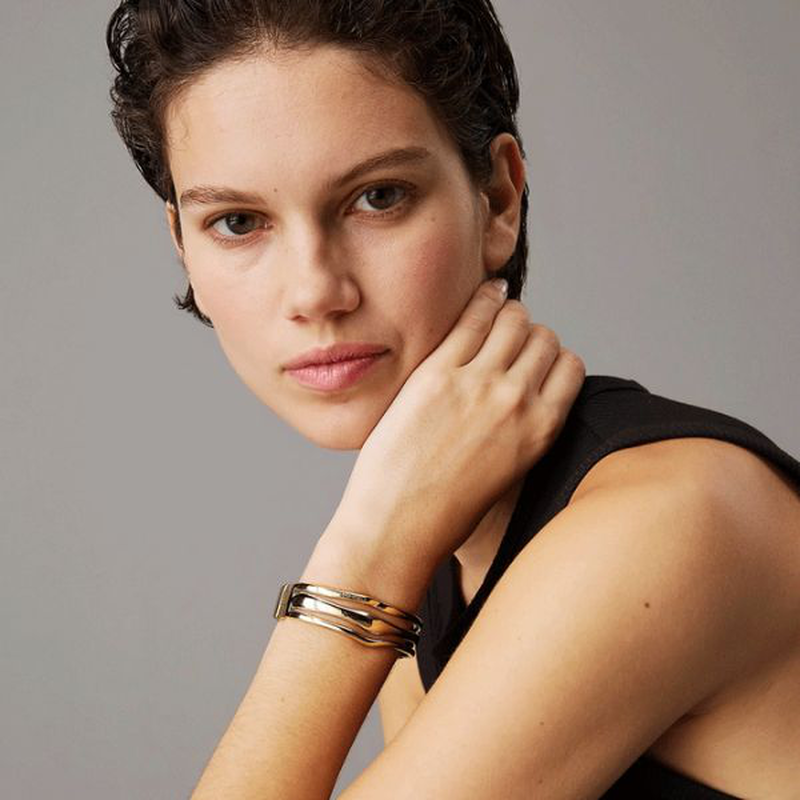 Calvin Klein gp wavy sculptural bangle bracelet, , medium image number null