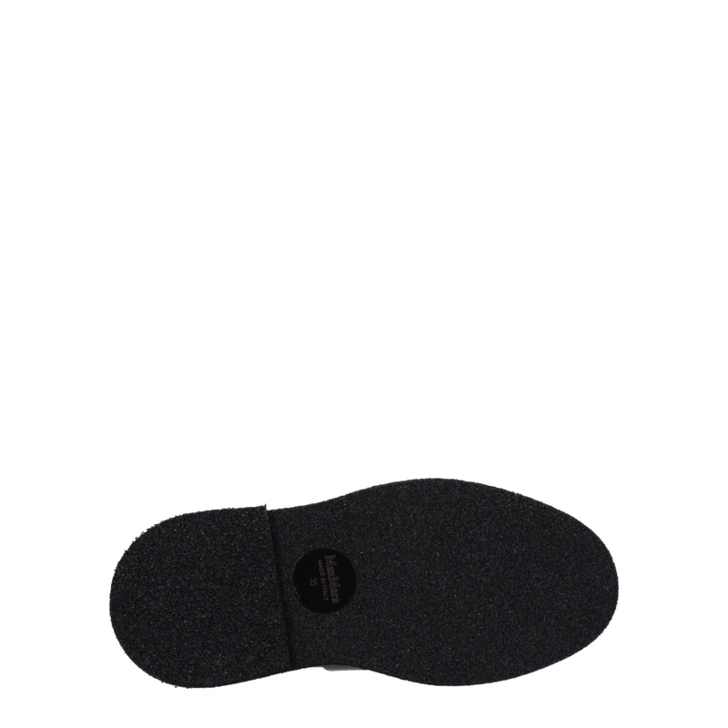 Black leather oxfords and derbies-null