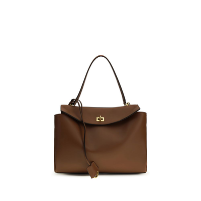 Brown calf leather bos taurus shoulder bag, Brown, medium
