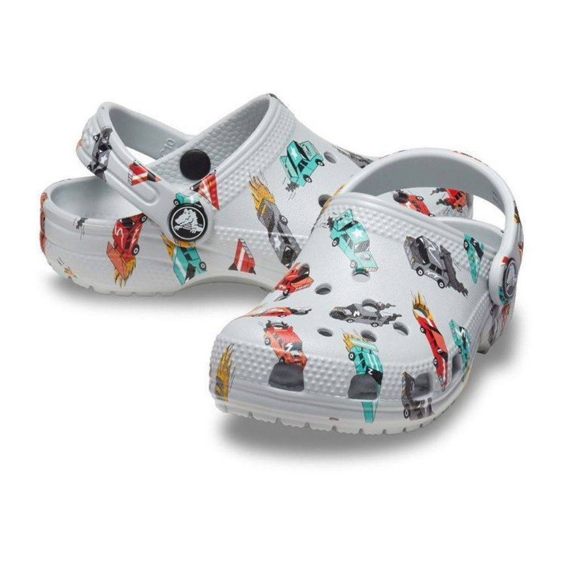 Crocs classic race cars graphic toddler clog image number null