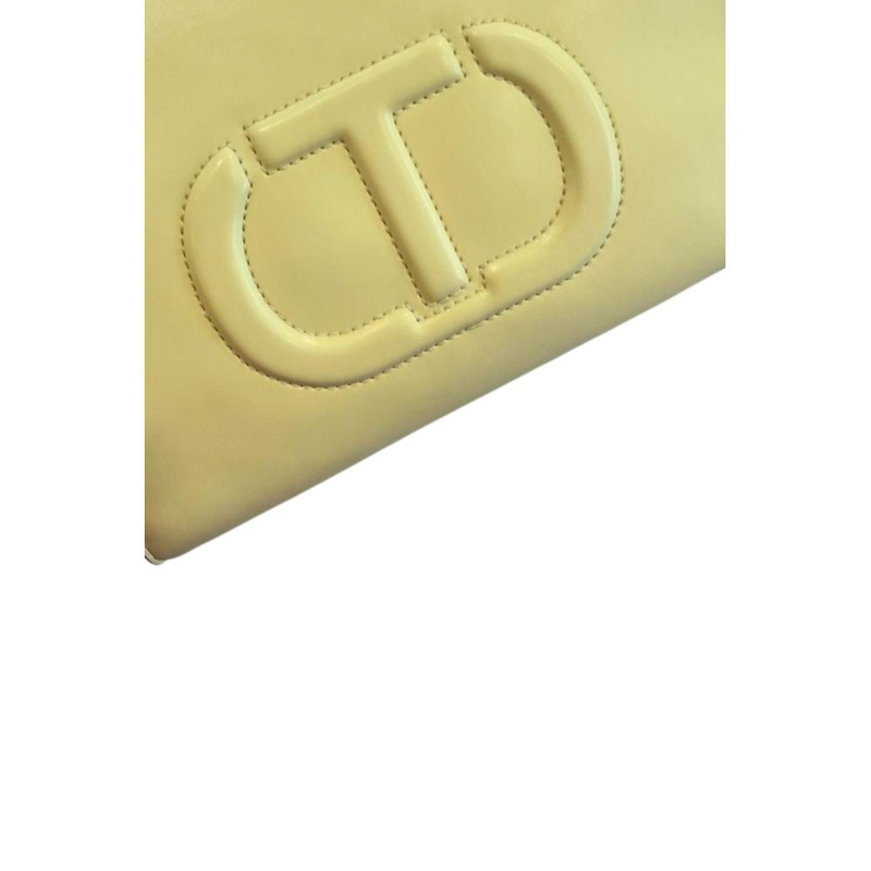 Yellow pu women handbag-null