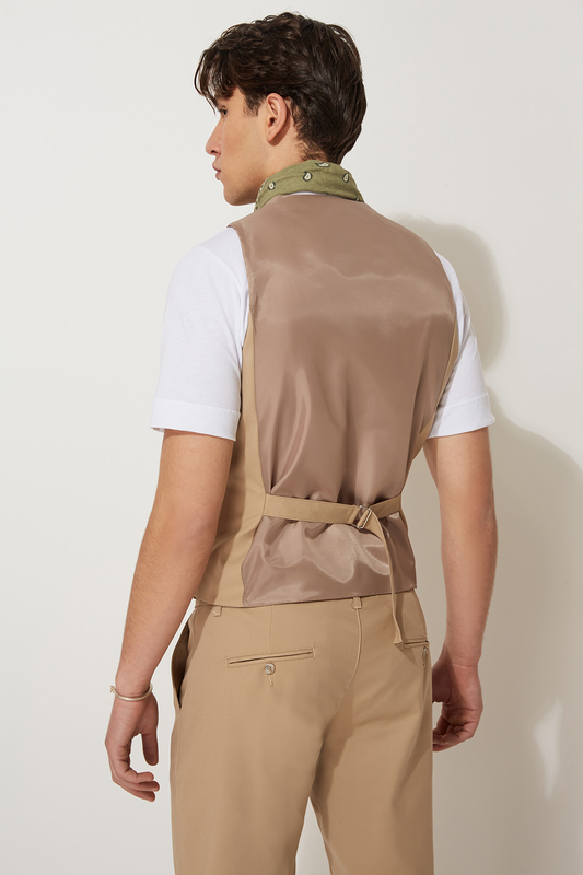 Stefan double brest textured vests-null