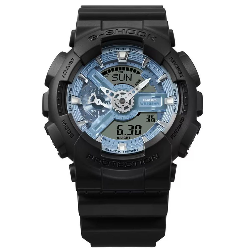 Black resin sport watch-null