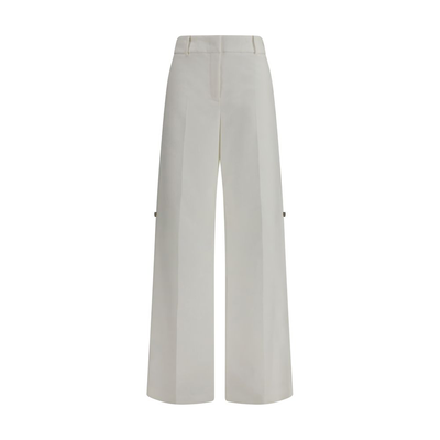 White cotton pants, White, medium