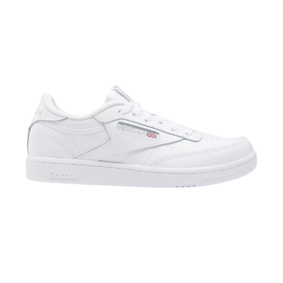Reebok classics club c junior kids unisex fashion sneakers shoes 100000199, White, medium