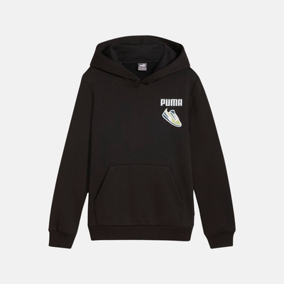 Boys ess+ logo lab holiday hoodie, Black, medium