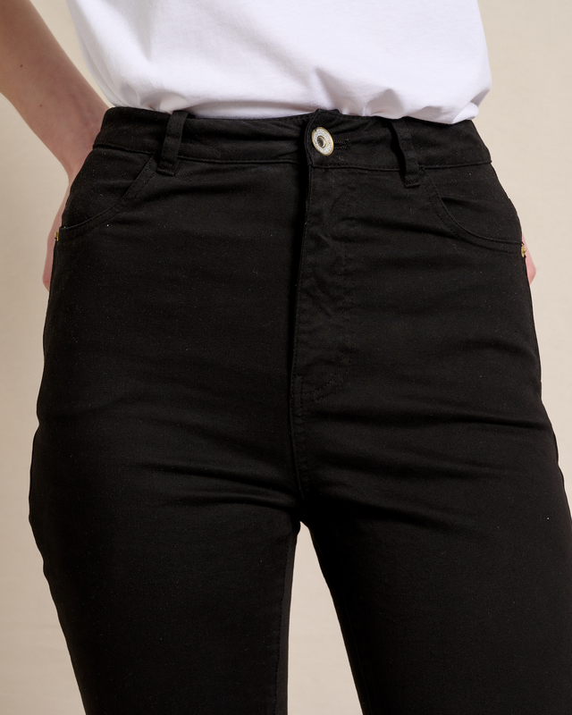 Trouser cotton flare leg image number null