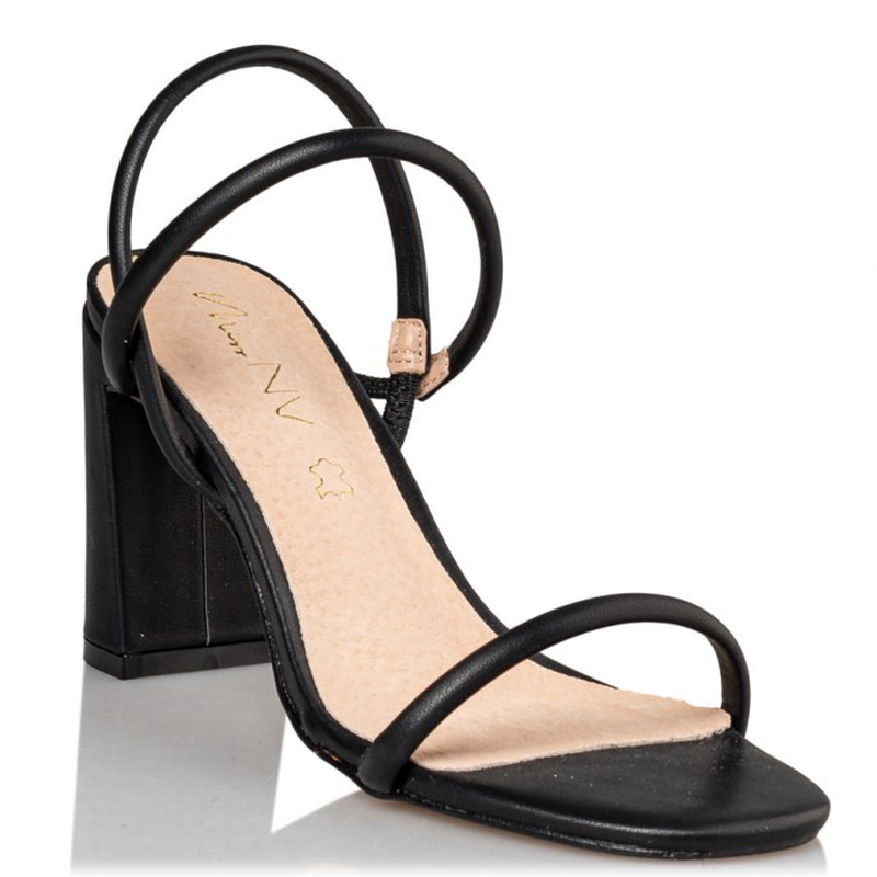Miss nv block heel sandals - black-null