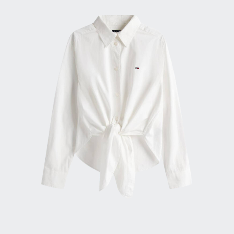 Womens longsleeve tie front shirt-null