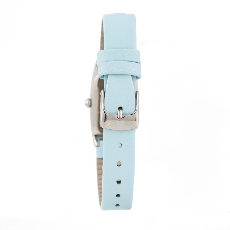 Blue leather dress watch-null