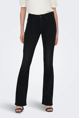 Only blush flared jeans, Black, medium