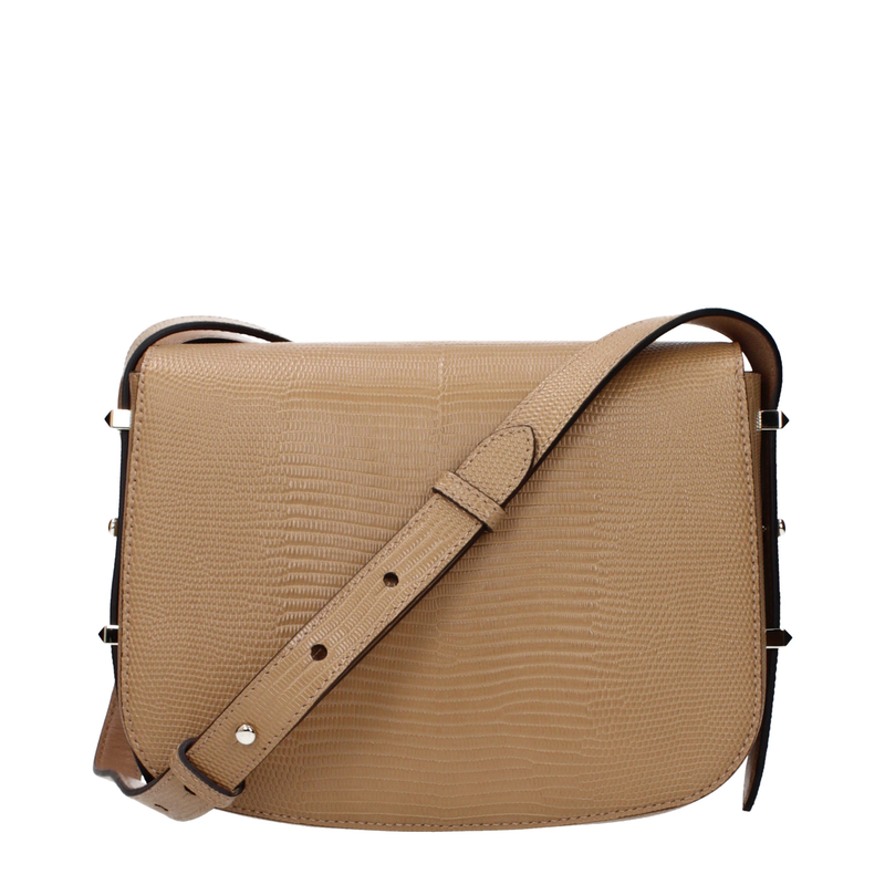 Brown leather crossbody bag-null