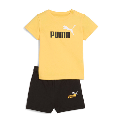 Puma minicats essentials tee and short infants boys set yellow 686285-55, Yellow, medium