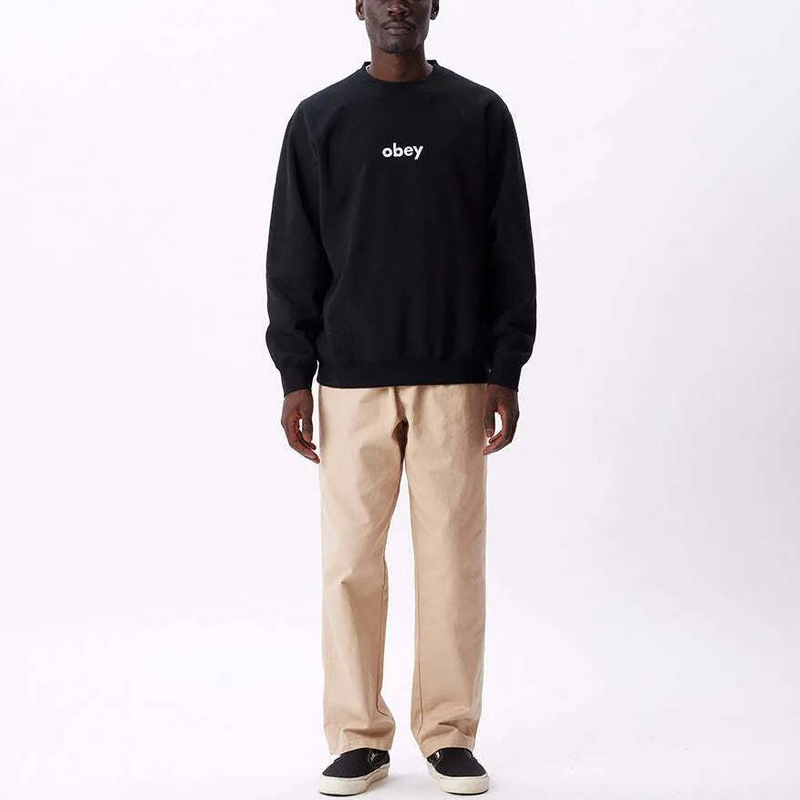 Obey lowercase crew specialty fleece-null