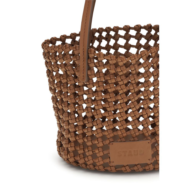 Brown calf leather bos taurus backet bag-null