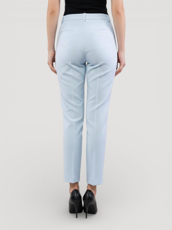 Tailored slim-fit trousers - sky blue-null