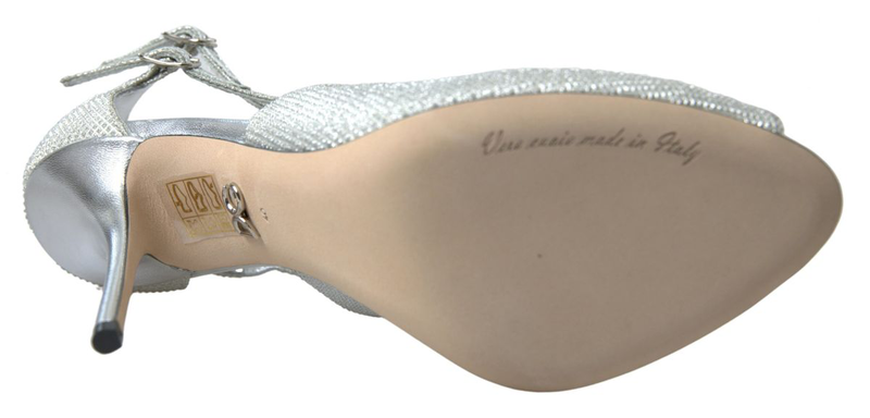 Silver shimmers sandals heel pumps shoes-null