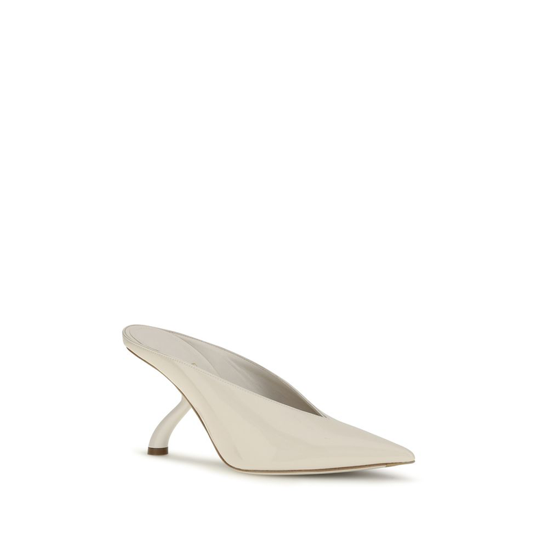 Beige calf leather bos taurus mules-null