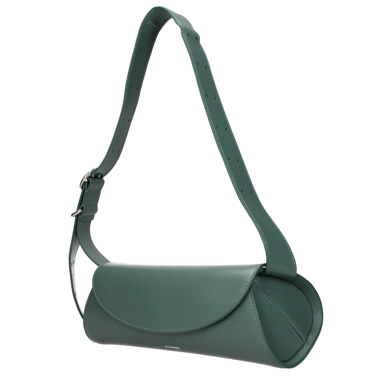 Green leather crossbody bag-null