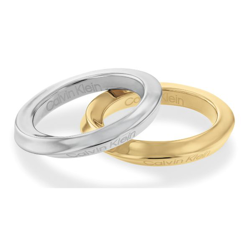 Calvin Klein polished twisted rings-null