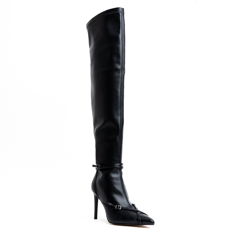 Miss belgini deligate double strap high heel stiletto boots-null