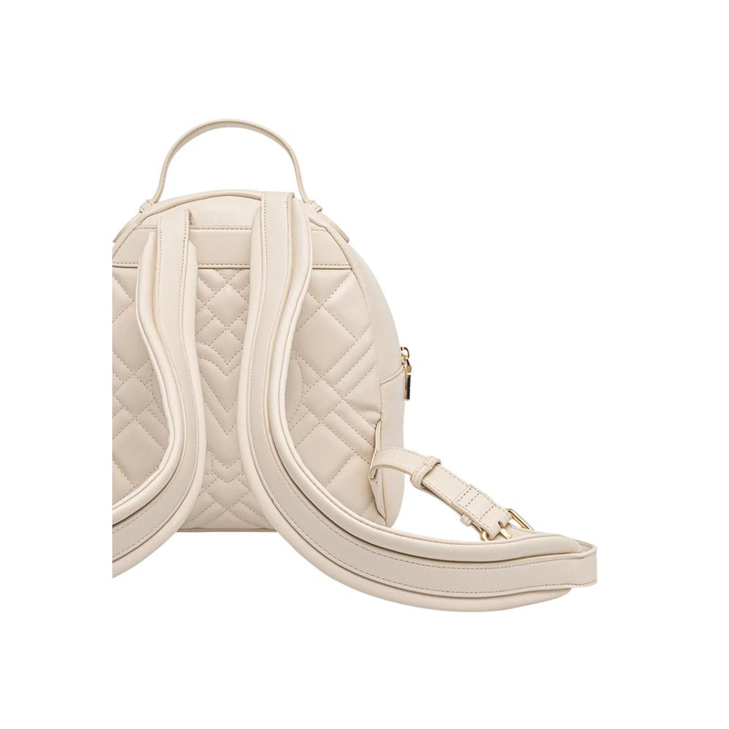 Beige polyethylene backpack-null