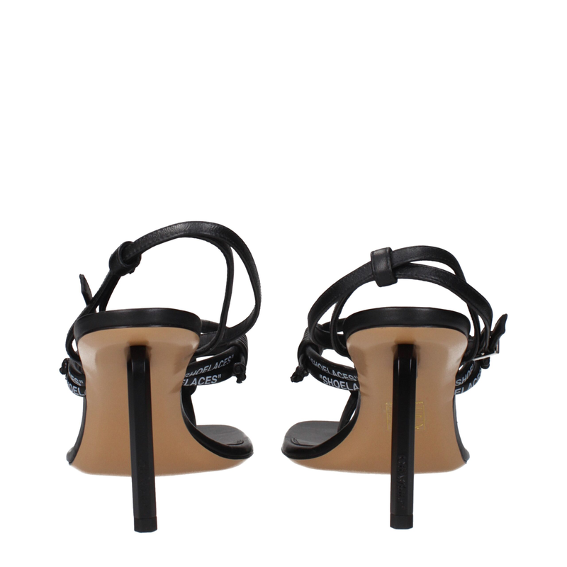 Black leather flip-flop sandals-null