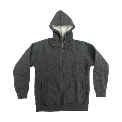 Hoodie with full closing zip