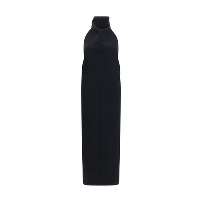 Black polyester cocktail dress, Black, medium
