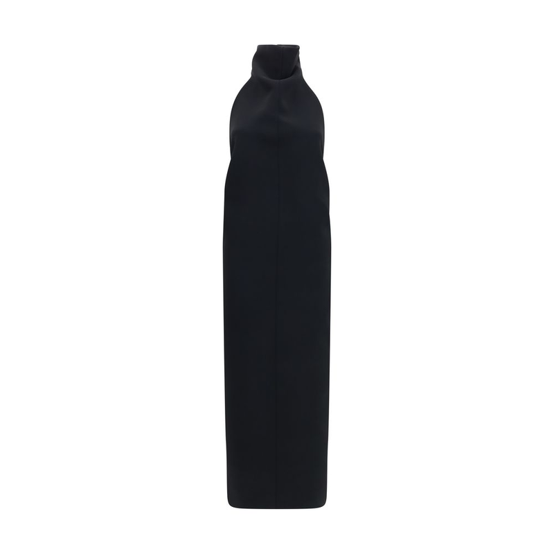 Black polyester cocktail dress-null