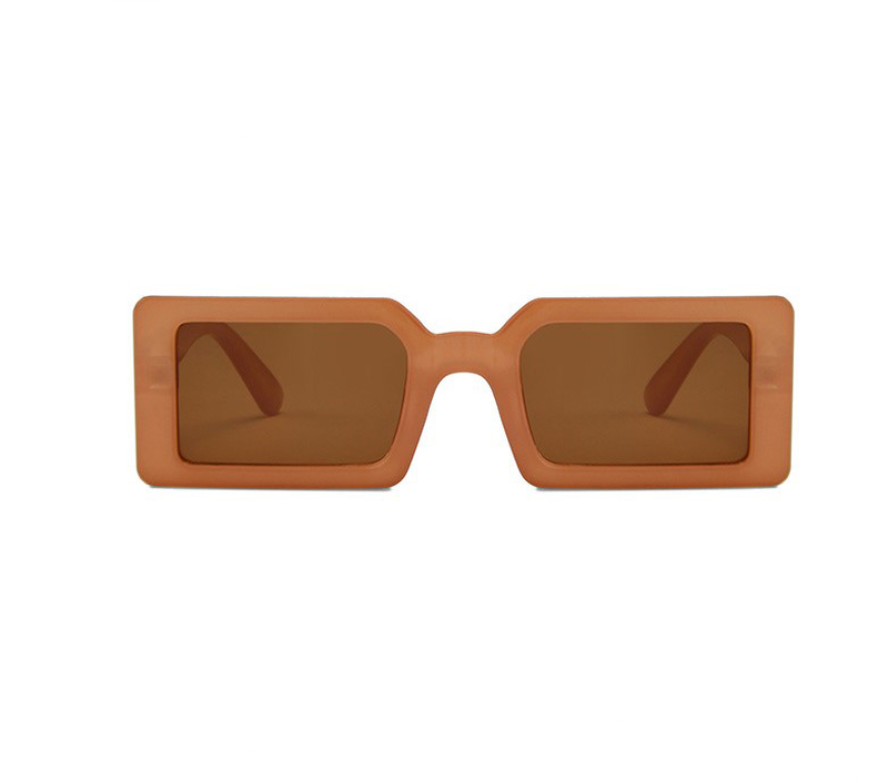 Square frame sunglasses beige image number null