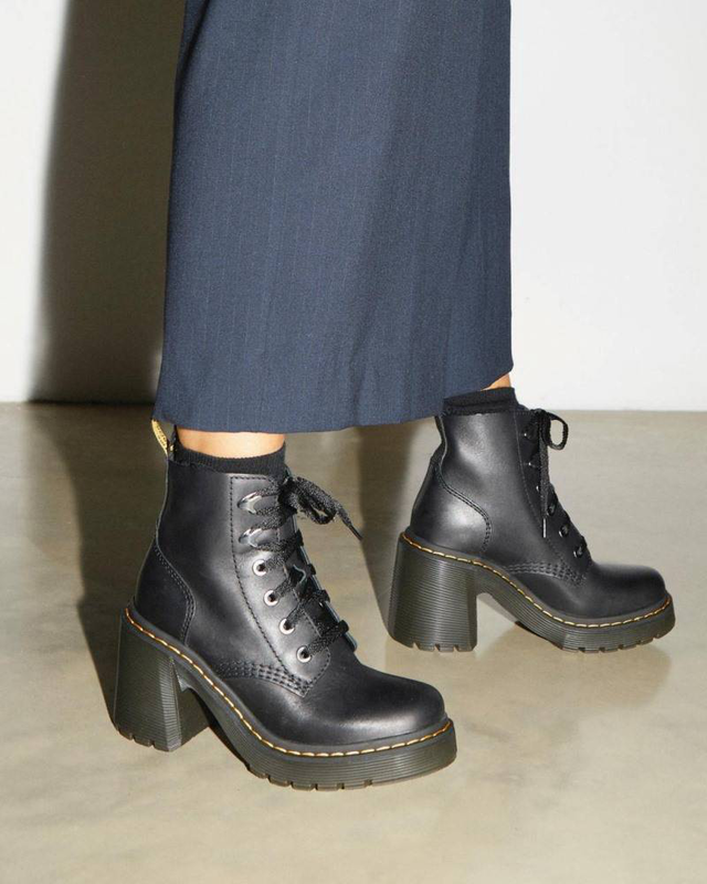 Dr. Martens jesy sandal lace up flared heel boots image number null