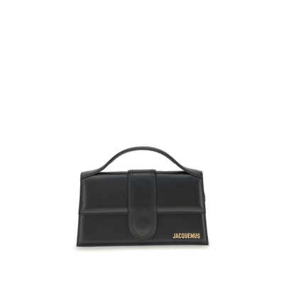Black calf leather bos taurus handbag, Black, medium