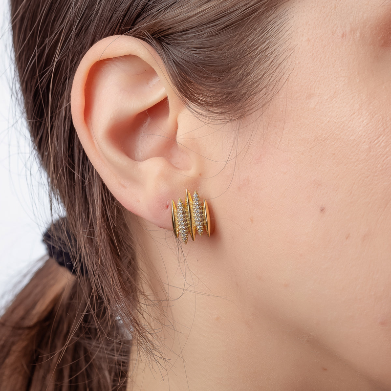 Flames design earrings-null