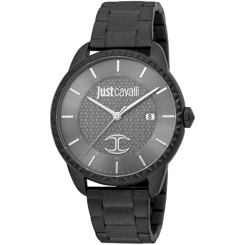 Black stainless steel dress watch-null
