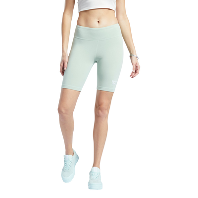 Reebok women leather identity fitted short (hb2316), Sage, medium