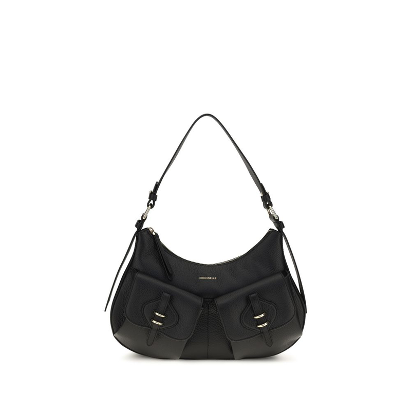 Black calf leather bos taurus shoulder bag-null