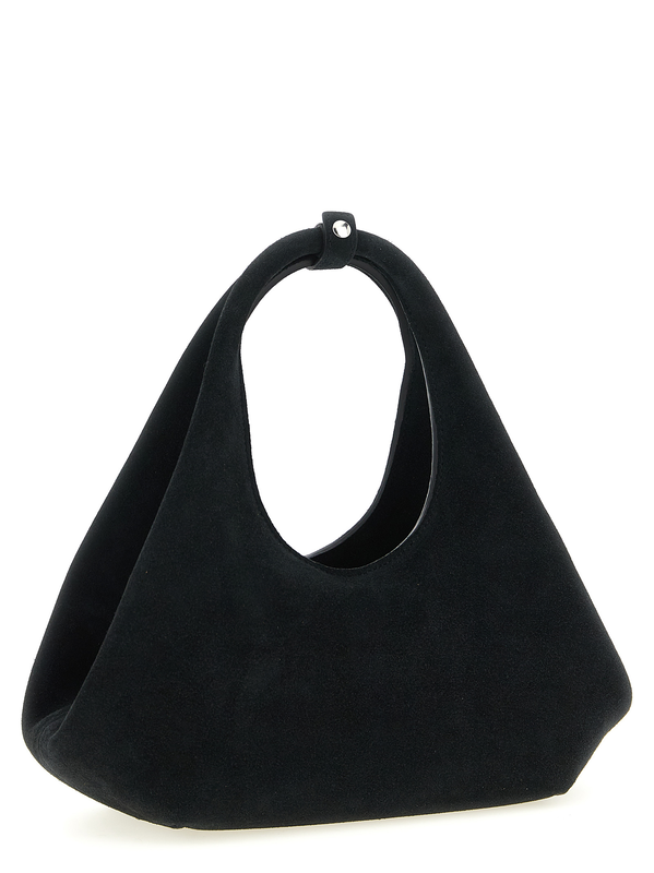 Black cowhide handbag-null