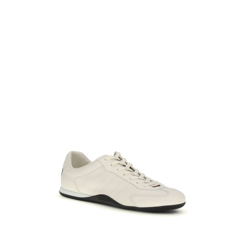 White calf leather bos taurus low top sneakers-null